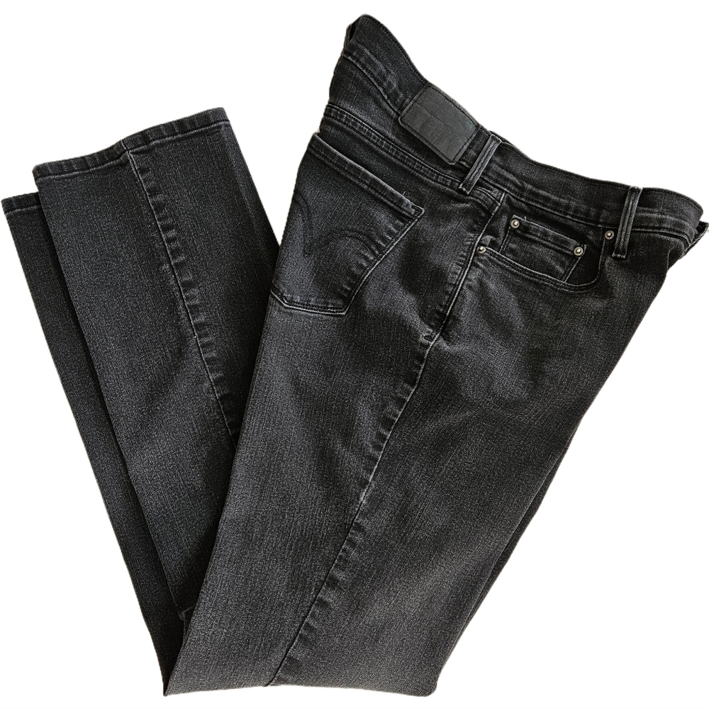 Levi Strauss & Co 505 Straight BLACK WASHED JEANS Size 10